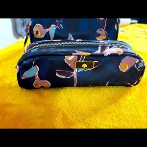 Kate spade dawn paper rose cosmetics bag set